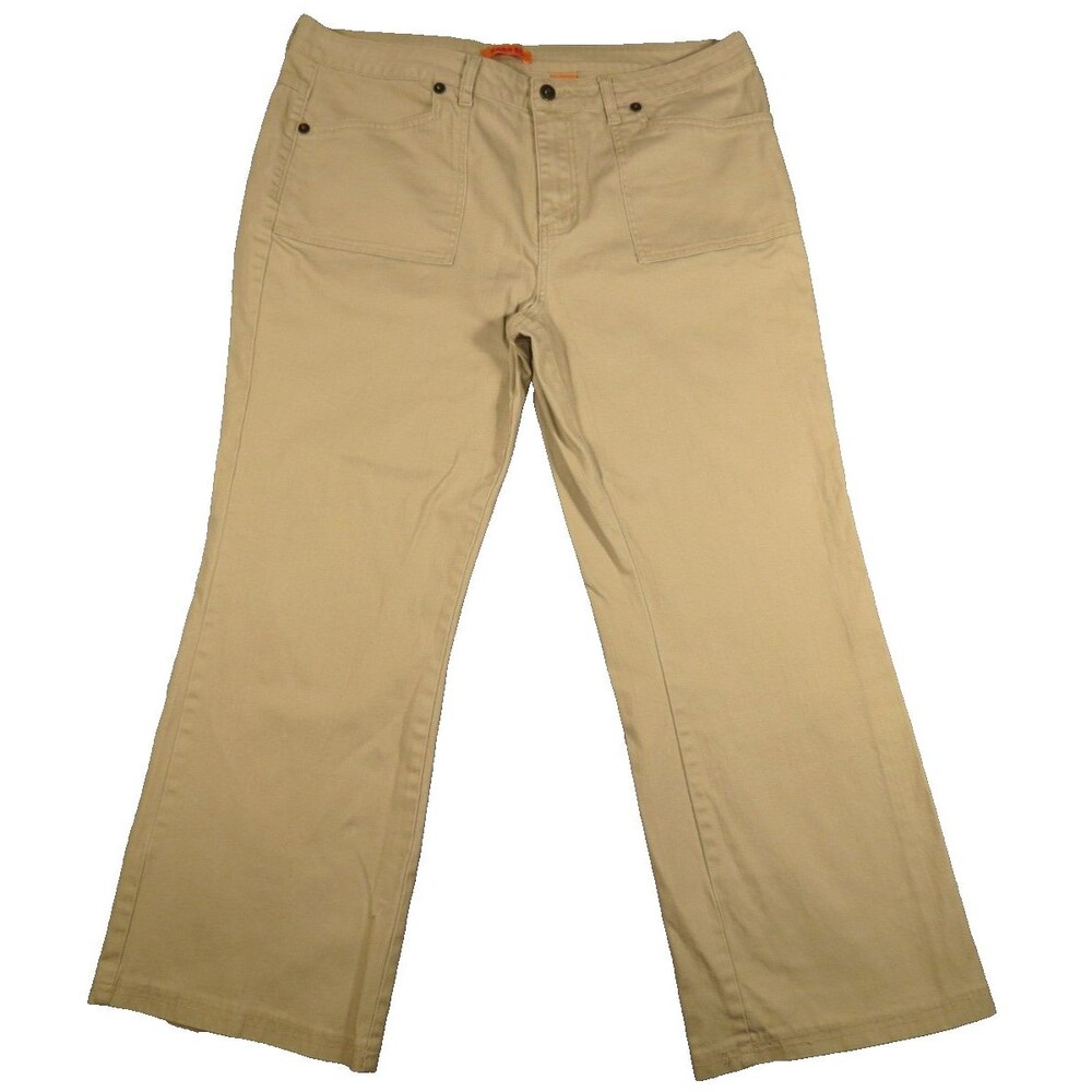 Zana Di Womens Y2k Khaki Straight Leg Jeans Preppy‎ School Casual Plus Size 20P